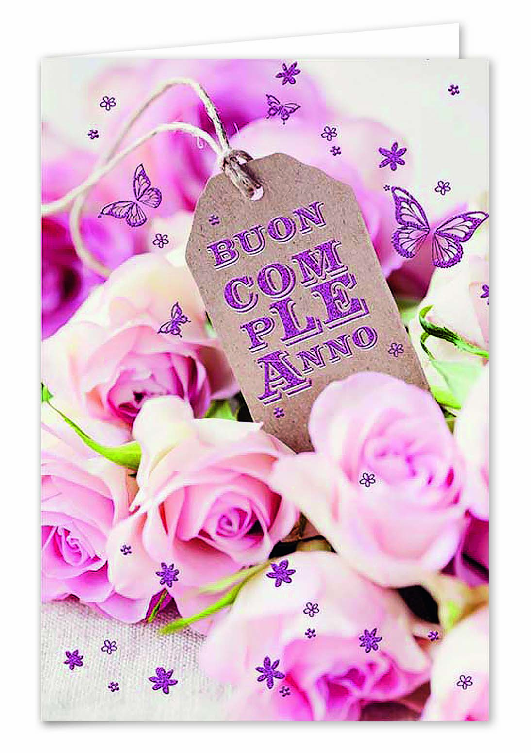 Biglietti buon compleanno fiori lusso