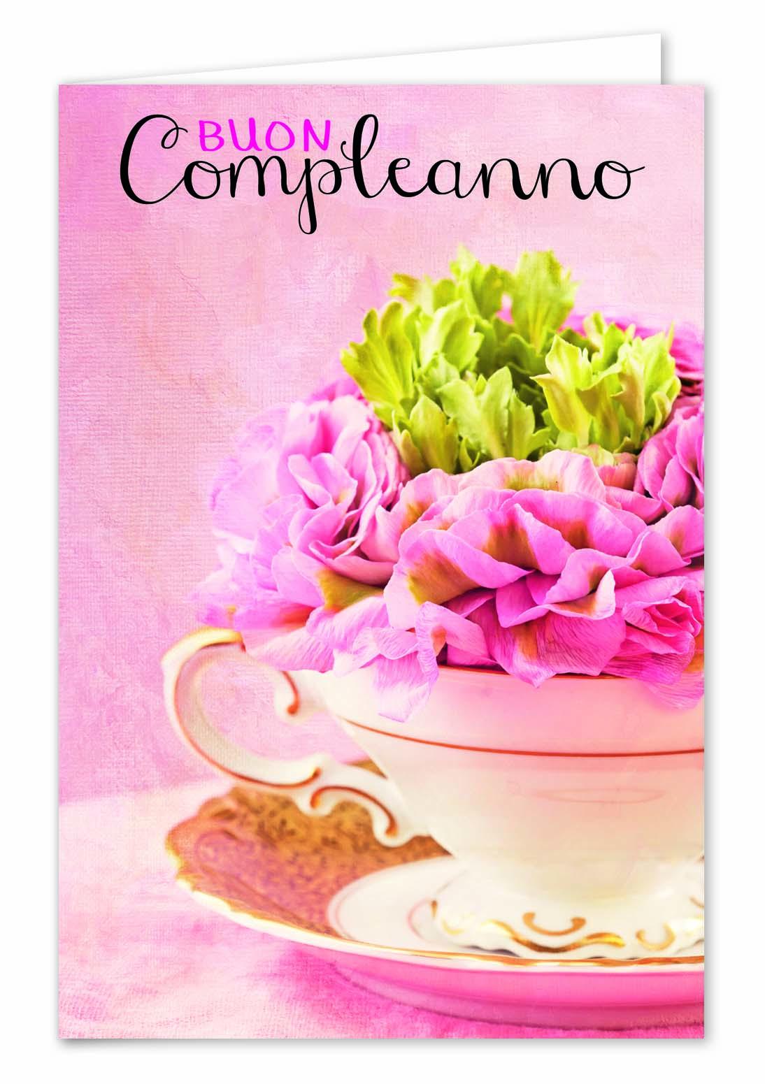 Biglietti buon compleanno fiori lusso