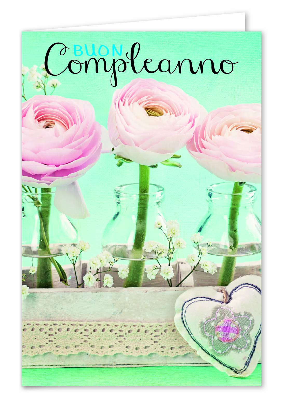 Biglietti buon compleanno fiori lusso