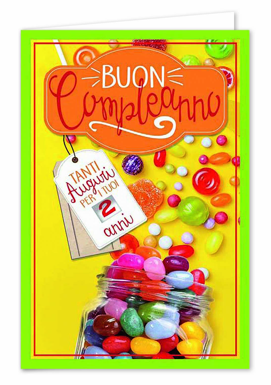 Biglietti buon compleanno torta con rotella