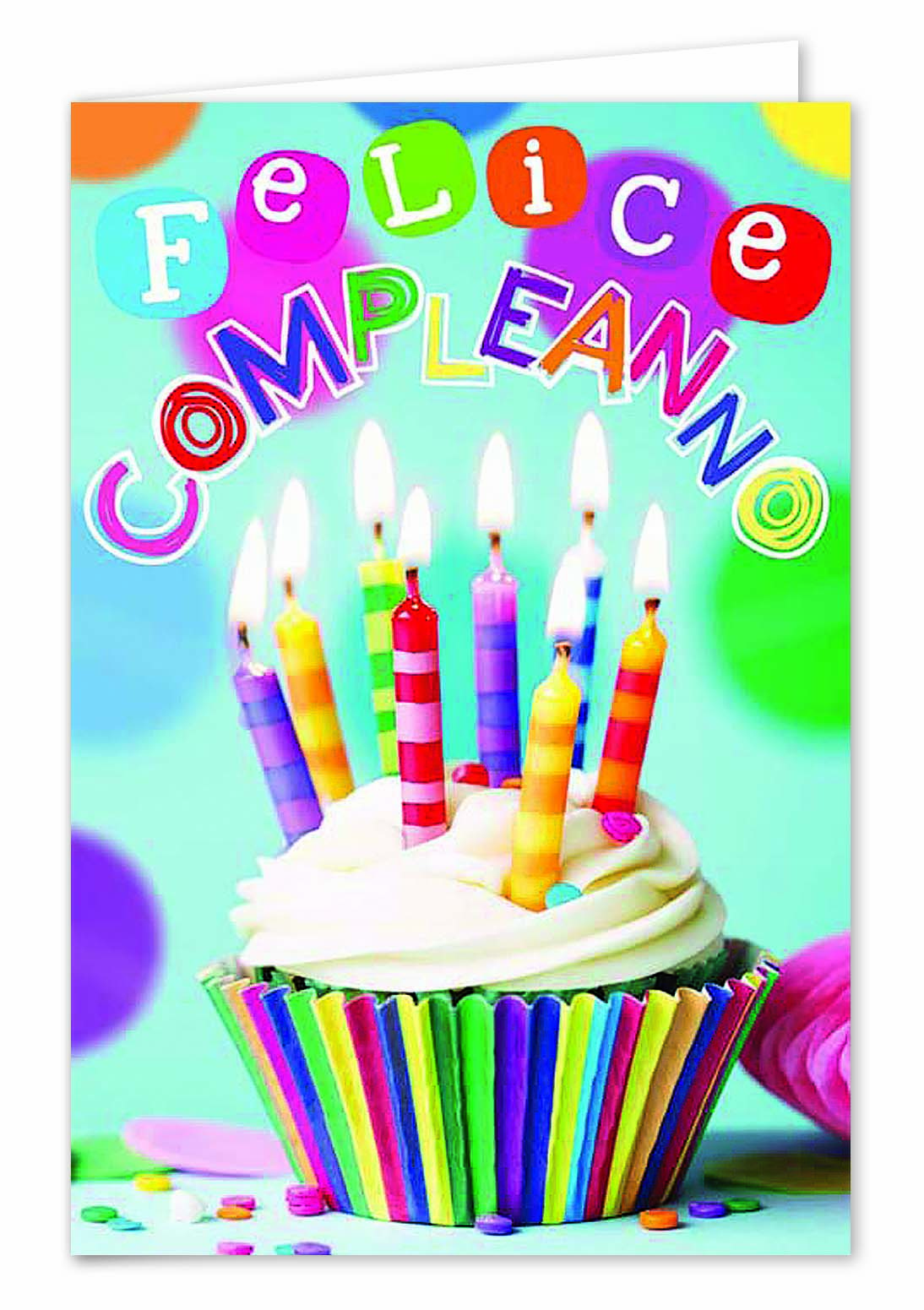 Biglietti buon compleanno torta con rotella