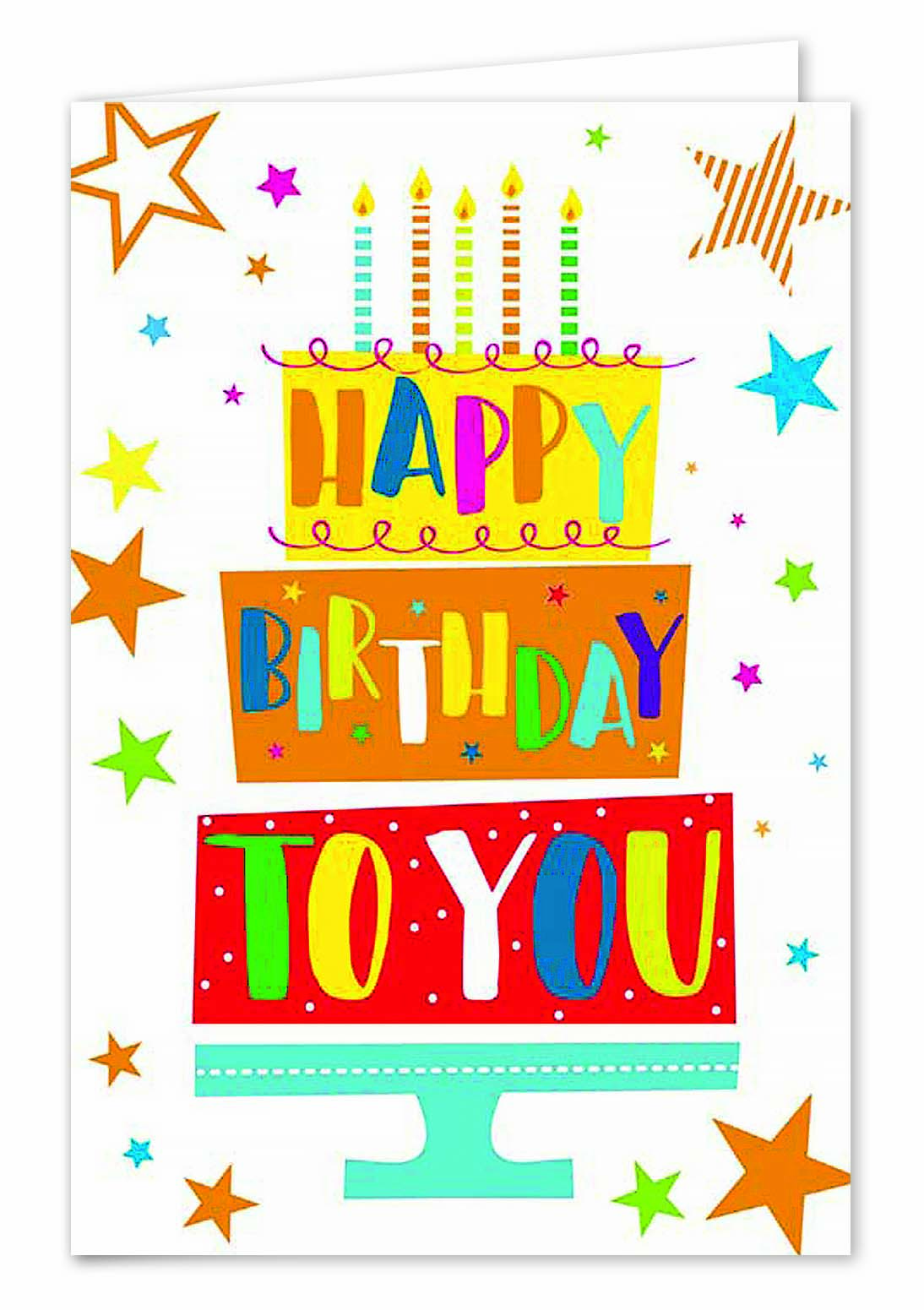 Biglietti buon compleanno torta con rotella