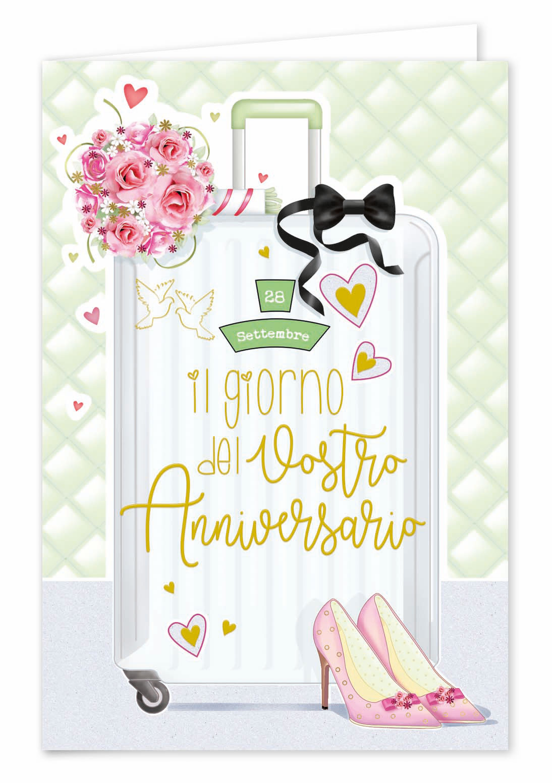 Biglietti anniversario matrimonio con rotella