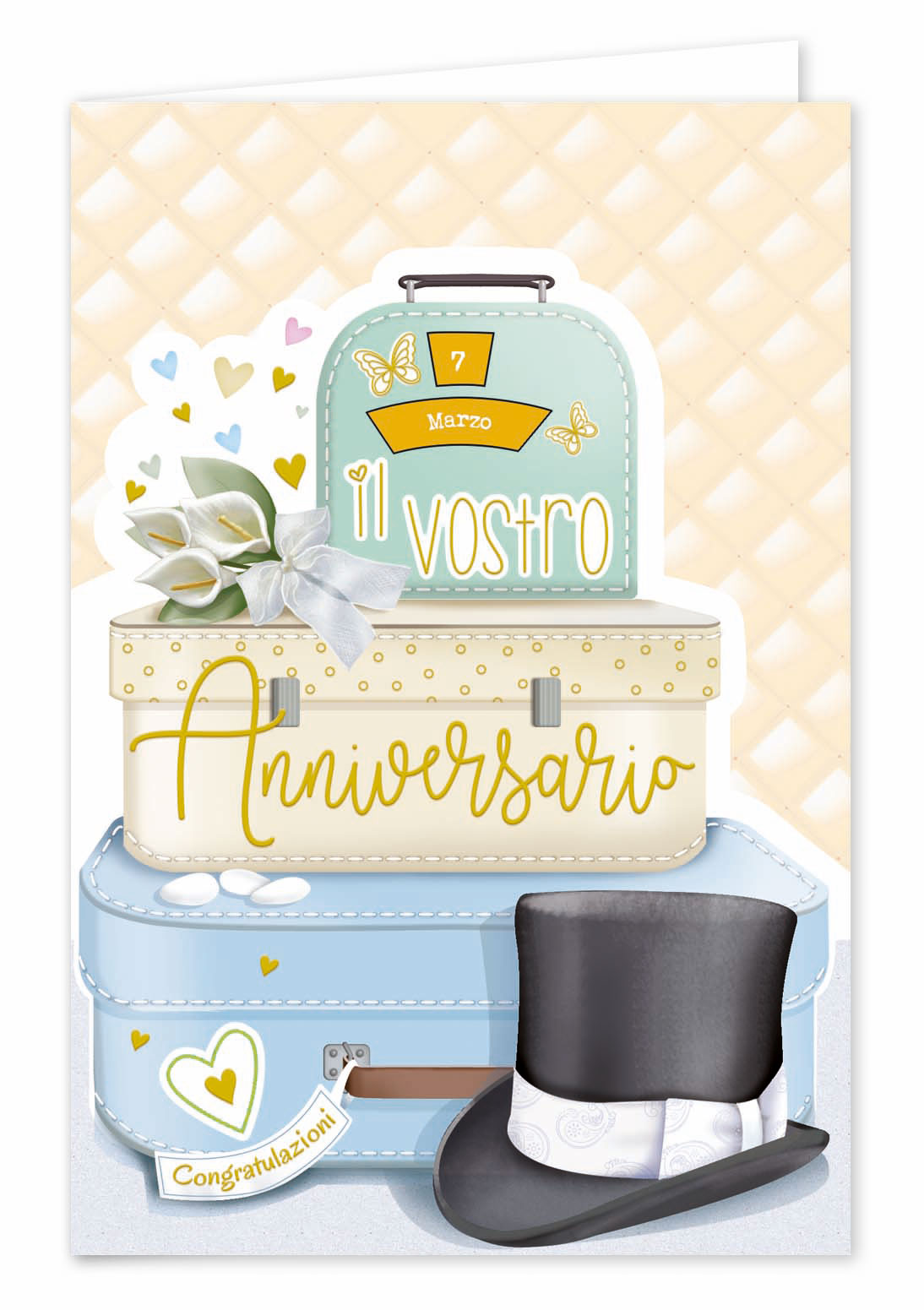 Biglietti anniversario matrimonio con rotella