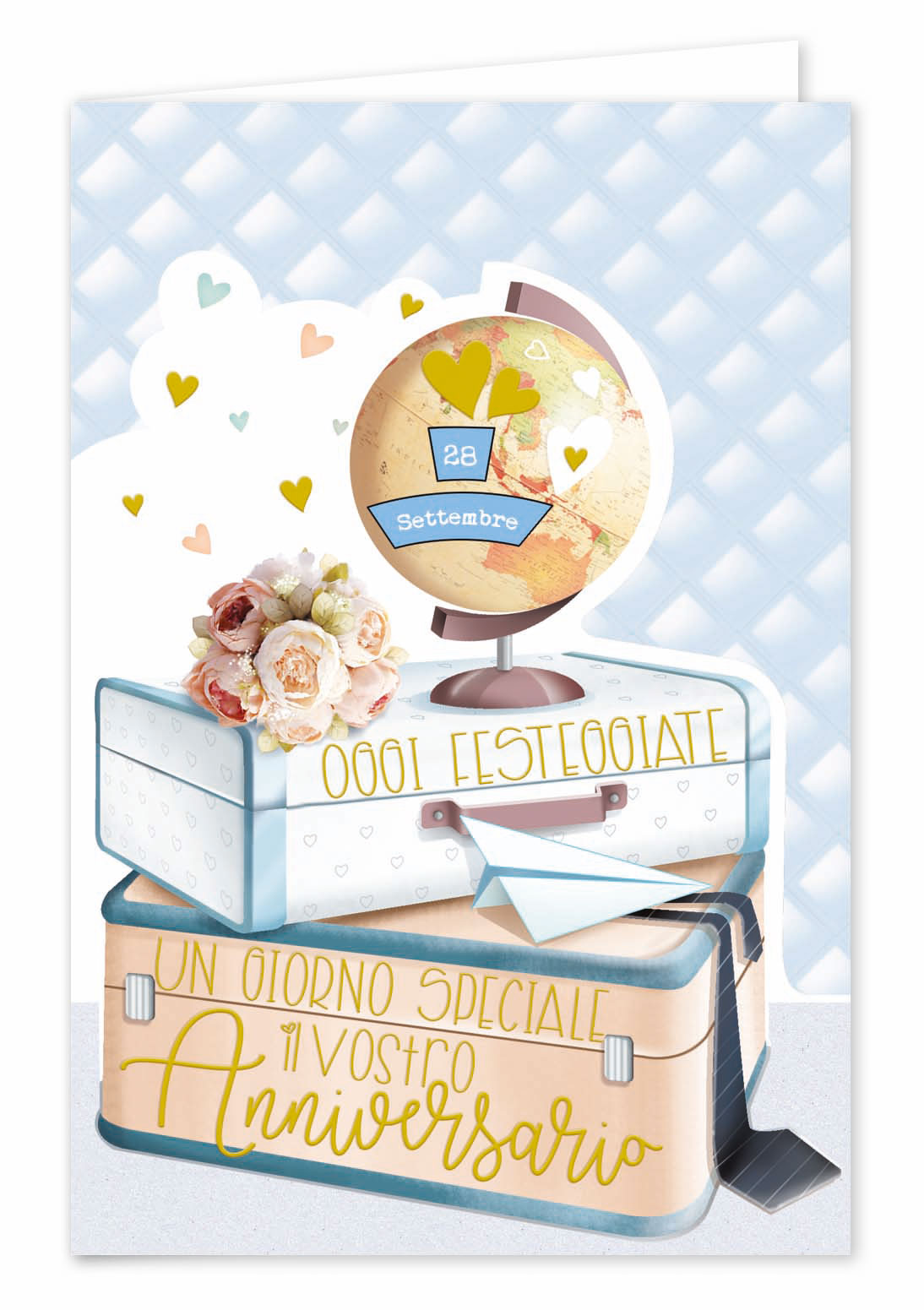 Biglietti anniversario matrimonio con rotella