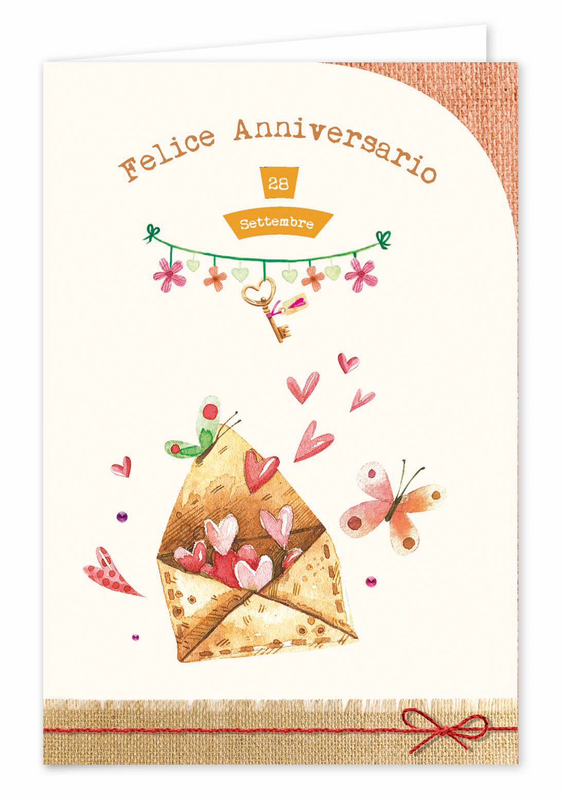 Biglietti anniversario matrimonio con rotella