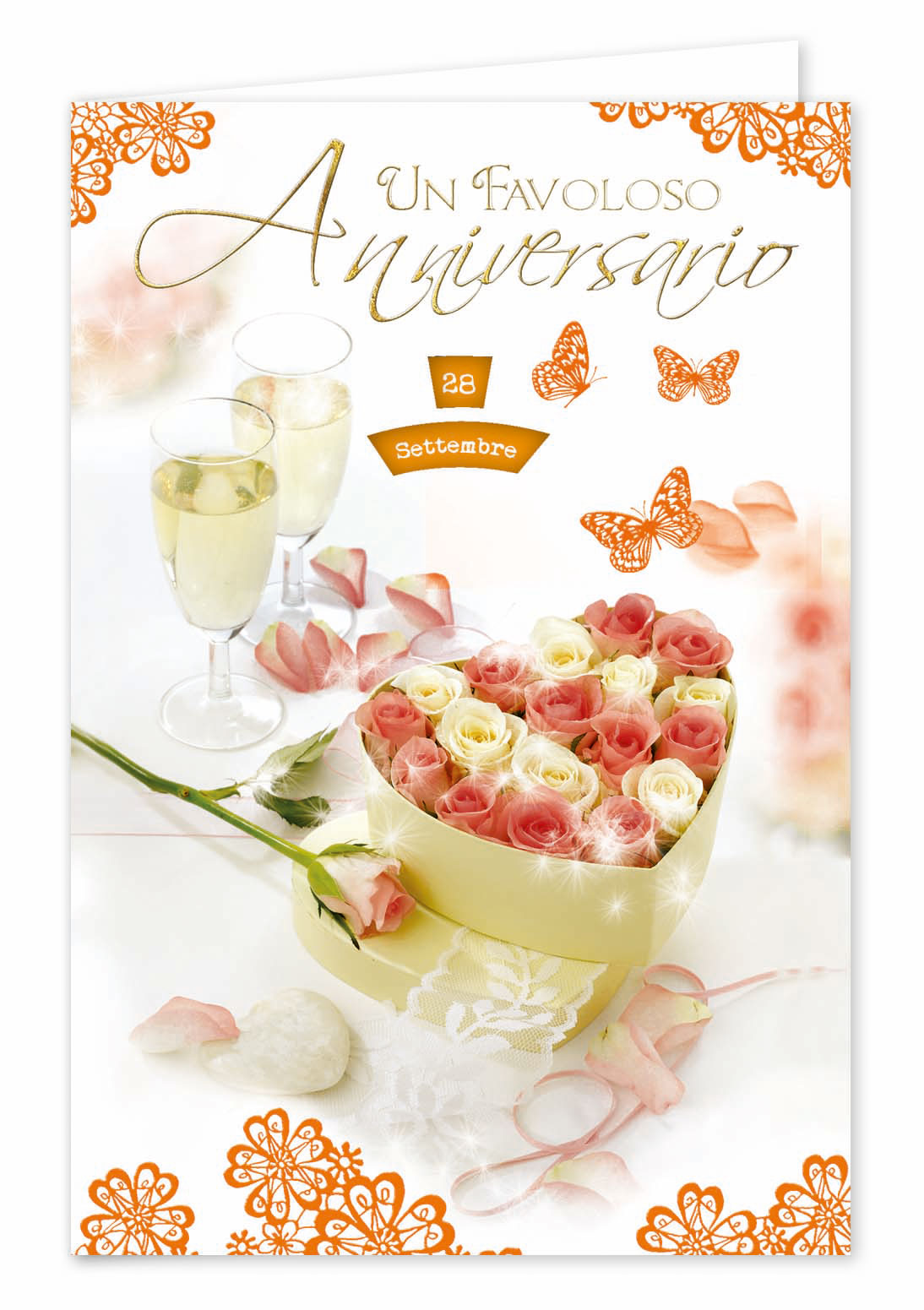 Biglietti anniversario matrimonio con rotella