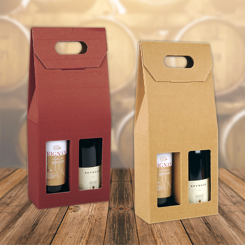 Scatola porta 2 bottiglie