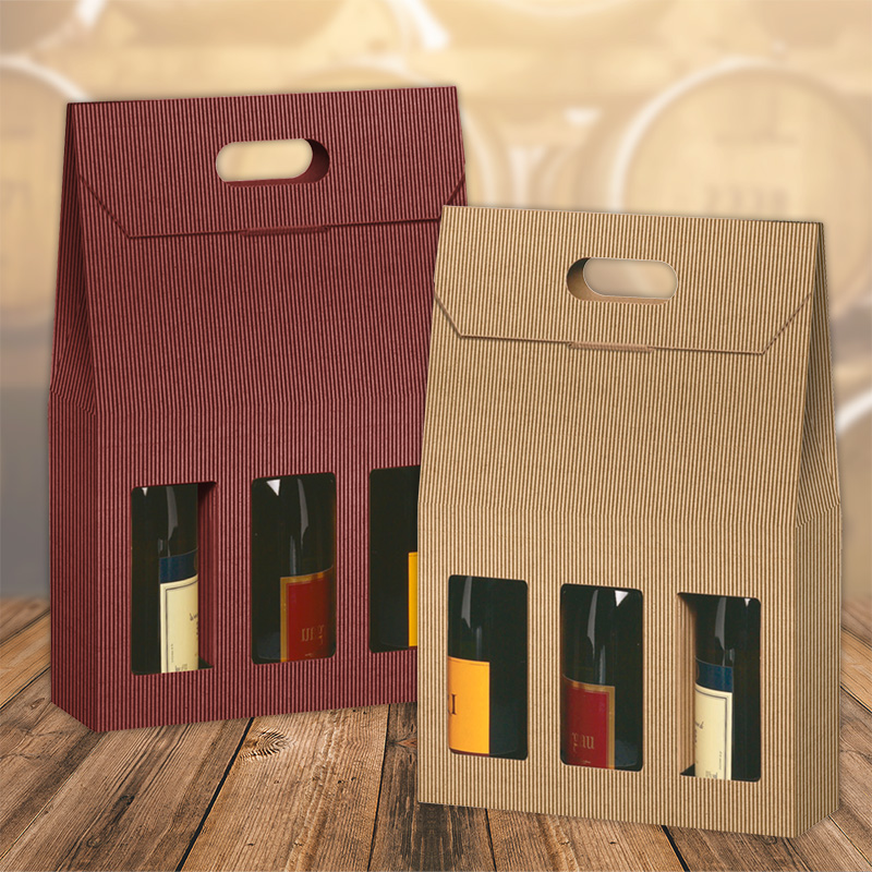 Scatola porta 3 bottiglie