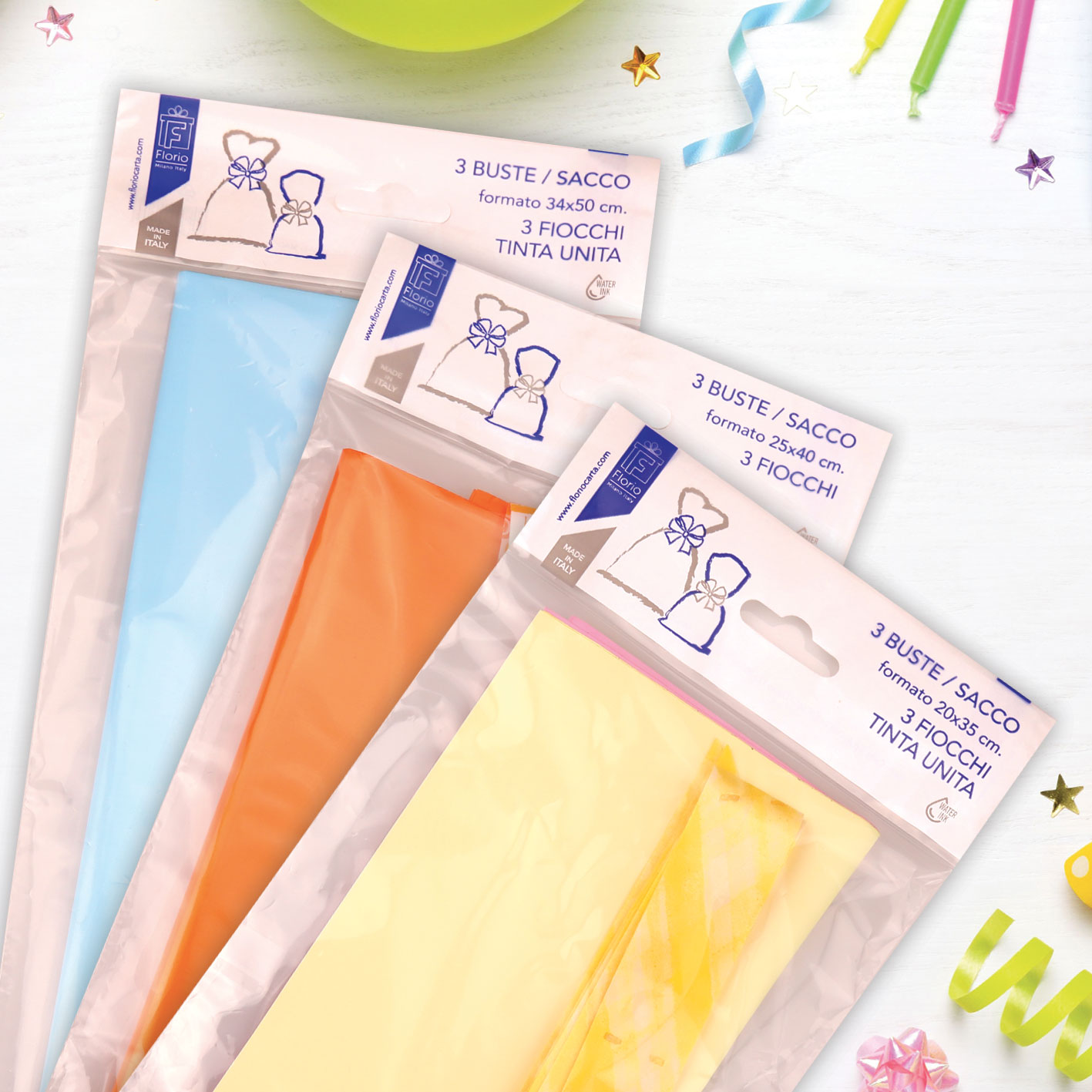 Buste ppl tinta unita