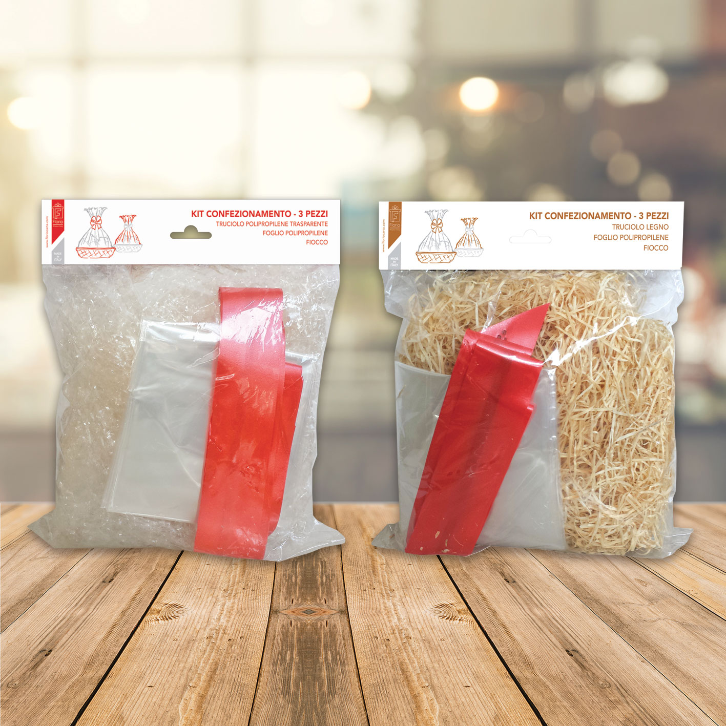 Confezionamento kit paglia legno