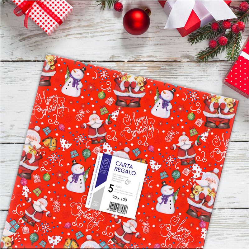Busta 5 fogli assortiti natale