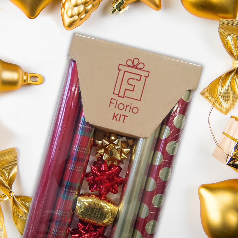 Kit 4 rotoli carta metallizzata