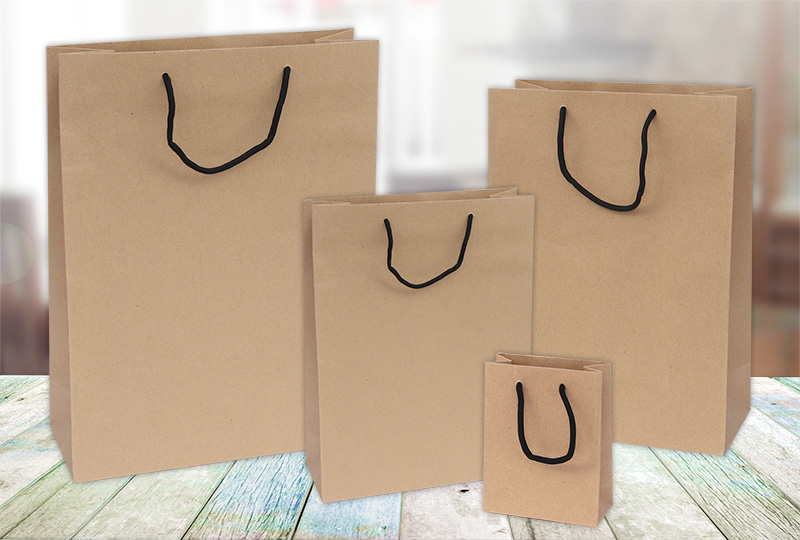 Shopper luxury kraft avana manico nero