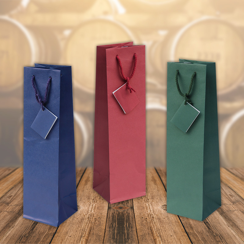 Shopper luxury Kraft bianco tinta unita