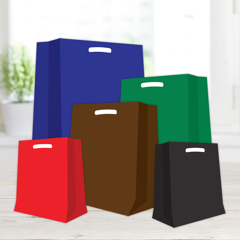 Shopper soffietto tinta unita scura